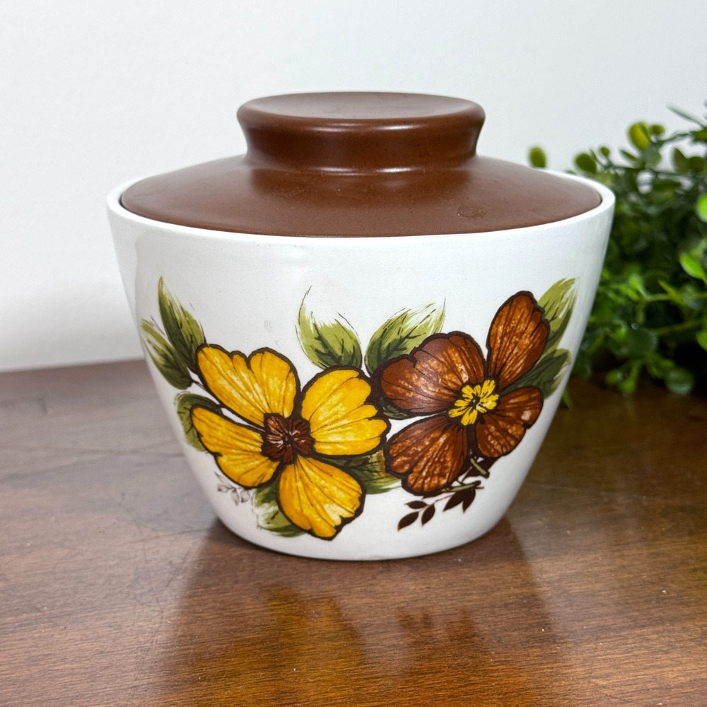Vintage Myott Woodstock Ironstone Covered Bowl Lidded Container England